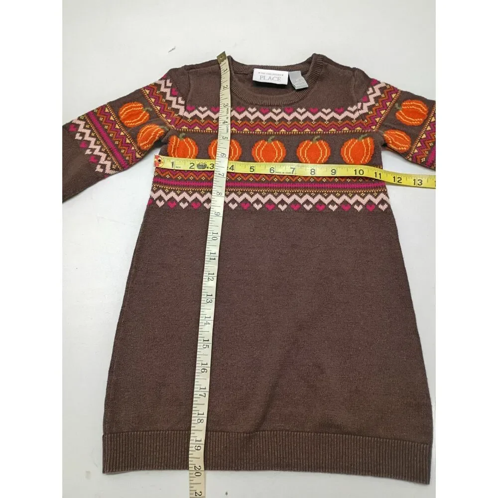 The Children's Place Thanksgiving Sweater Dress Pullover Girls Toddler Sz 3